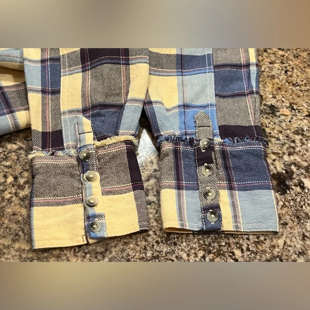 NWT Free People Layla Plaid Shirt